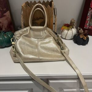 Hobo International Metallic Gold Medium Shiela Satchel